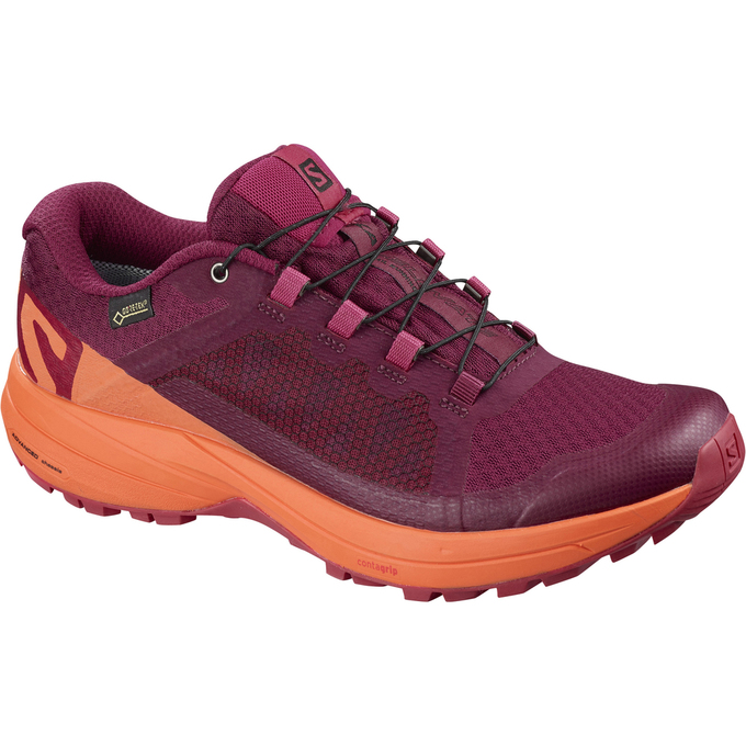 Salomon Singapore Womens Trail Running Shoes - XA ELEVATE GTX® W Dark Red/Orange | 37214-NKIV